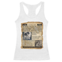 Madam CJ Walker Vintage Newspaper Style Racerback Tank Top Economic Freedom Through Opportunity - Wonder Print Shop