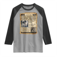 Madam CJ Walker Vintage Newspaper Style Raglan Shirt Economic Freedom Through Opportunity - Wonder Print Shop