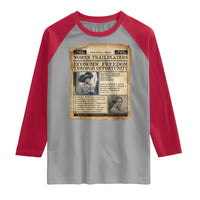 Madam CJ Walker Vintage Newspaper Style Raglan Shirt Economic Freedom Through Opportunity - Wonder Print Shop