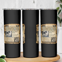 Madam CJ Walker Vintage Newspaper Style Skinny Tumbler Economic Freedom Through Opportunity - Wonder Print Shop