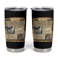 Madam CJ Walker Vintage Newspaper Style Tumbler Cup Economic Freedom Through Opportunity - Wonder Print Shop