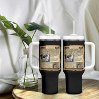 Madam CJ Walker Vintage Newspaper Style Tumbler With Handle Economic Freedom Through Opportunity - Wonder Print Shop
