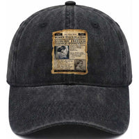 Madam CJ Walker Vintage Newspaper Style Washed Cotton Baseball Cap Economic Freedom Through Opportunity