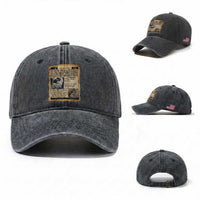 Madam CJ Walker Vintage Newspaper Style Washed Cotton Baseball Cap Economic Freedom Through Opportunity