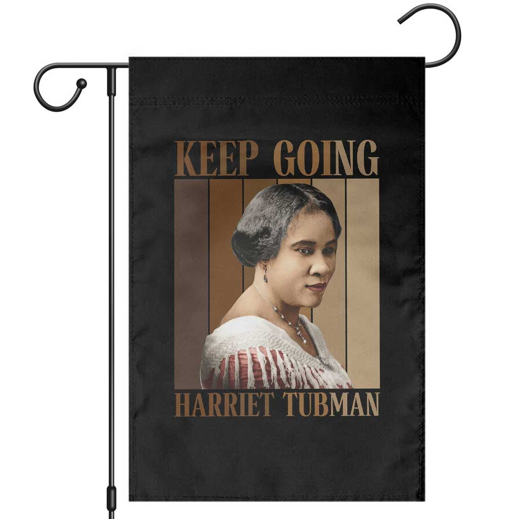 Madam CJ Walker Keep Going Retro Poster Garden Flag Black History Month Gift - Wonder Print Shop