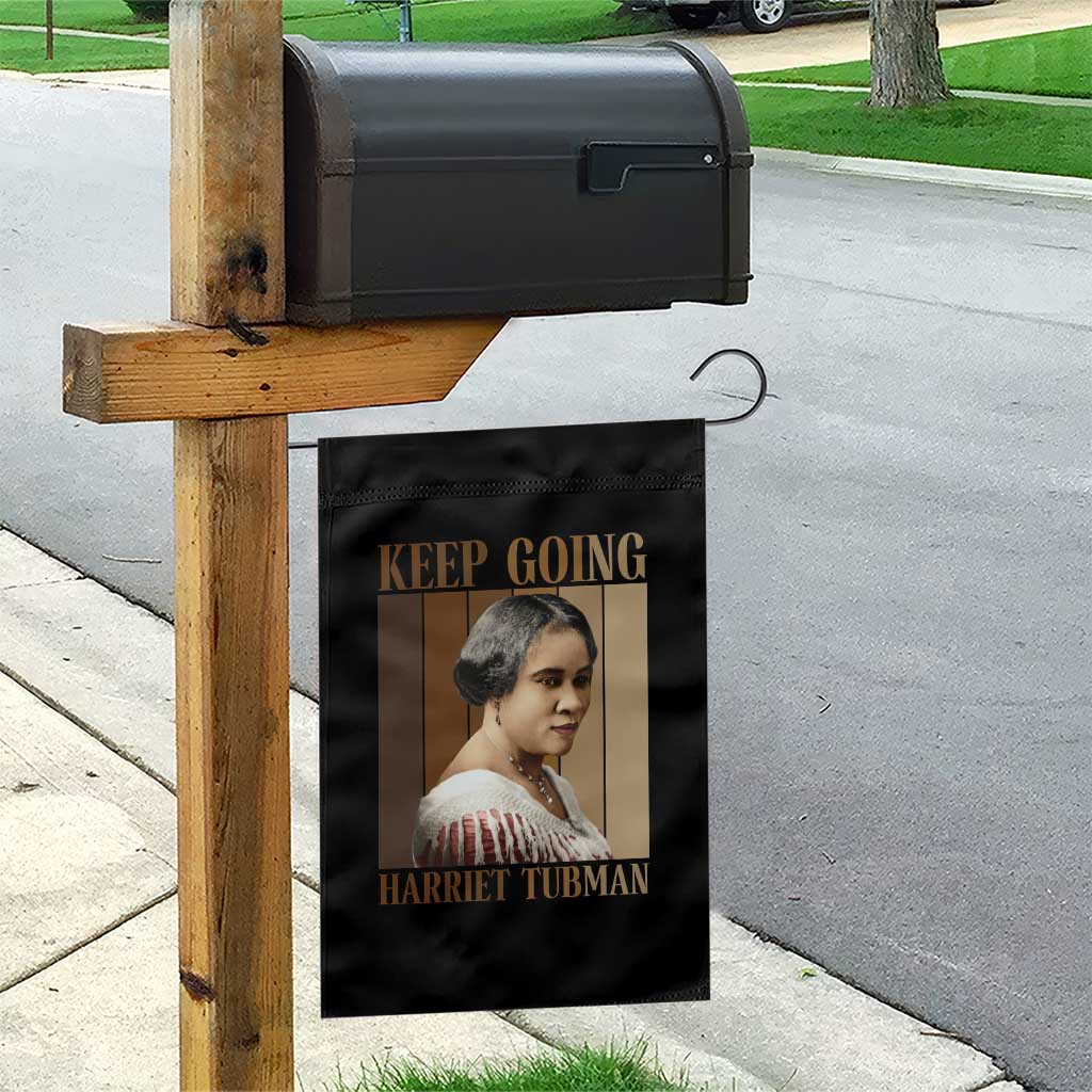 Madam CJ Walker Keep Going Retro Poster Garden Flag Black History Month Gift - Wonder Print Shop