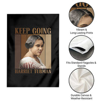 Madam CJ Walker Keep Going Retro Poster Garden Flag Black History Month Gift - Wonder Print Shop