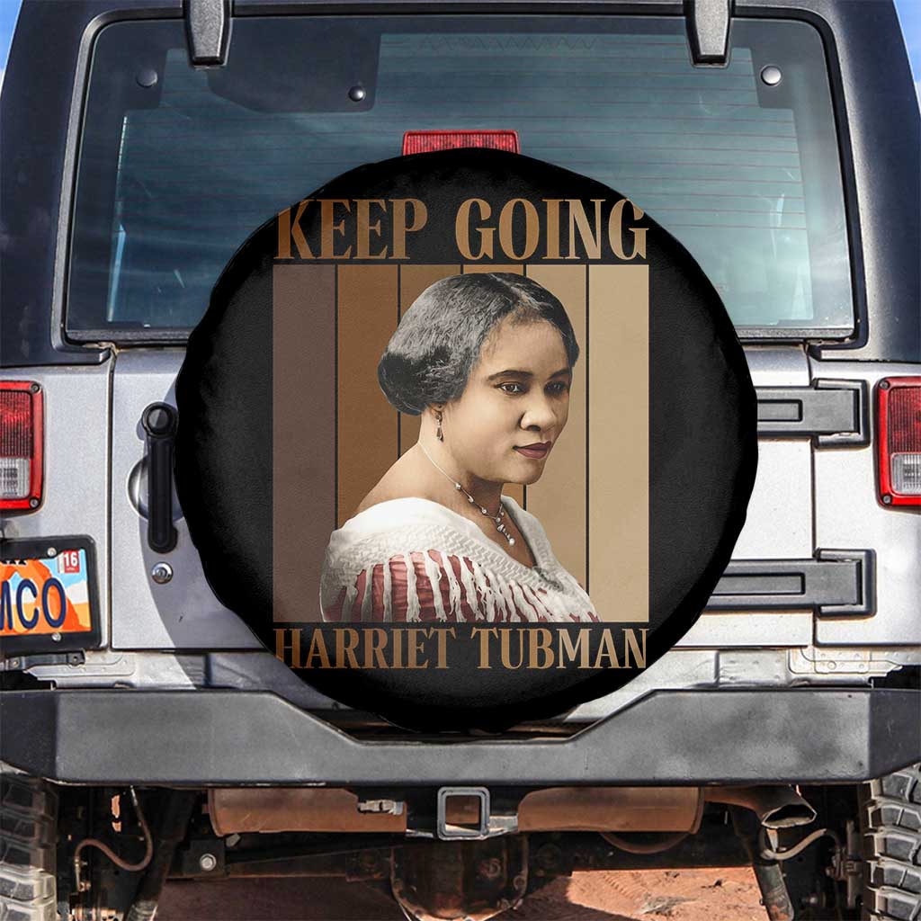 Madam CJ Walker Keep Going Retro Poster Spare Tire Cover Black History Month Gift - Wonder Print Shop