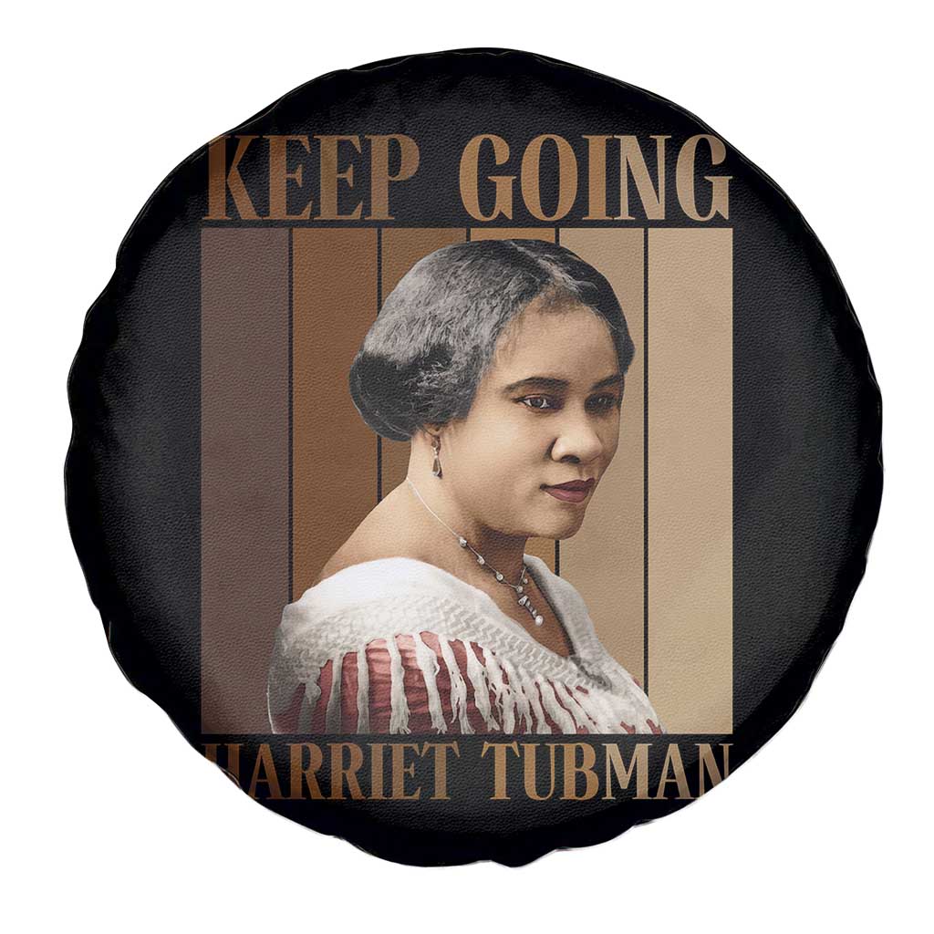 Madam CJ Walker Keep Going Retro Poster Spare Tire Cover Black History Month Gift - Wonder Print Shop
