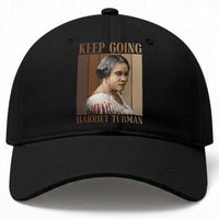 Madam CJ Walker Keep Going Retro Poster Baseball Cap Black History Month Gift