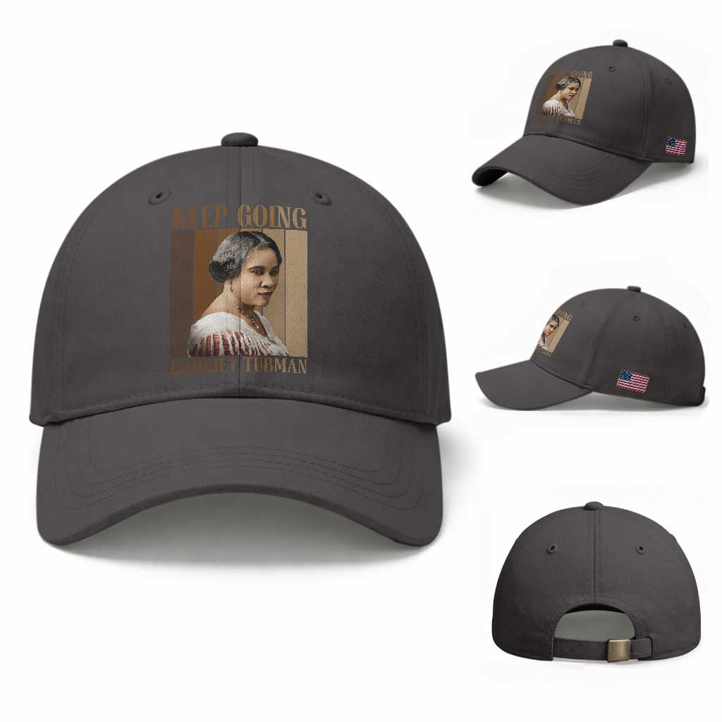 Madam CJ Walker Keep Going Retro Poster Baseball Cap Black History Month Gift