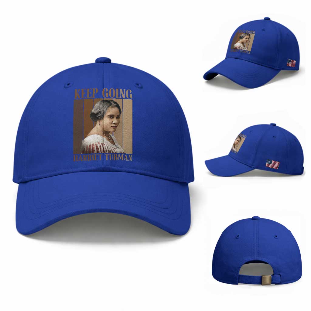 Madam CJ Walker Keep Going Retro Poster Baseball Cap Black History Month Gift