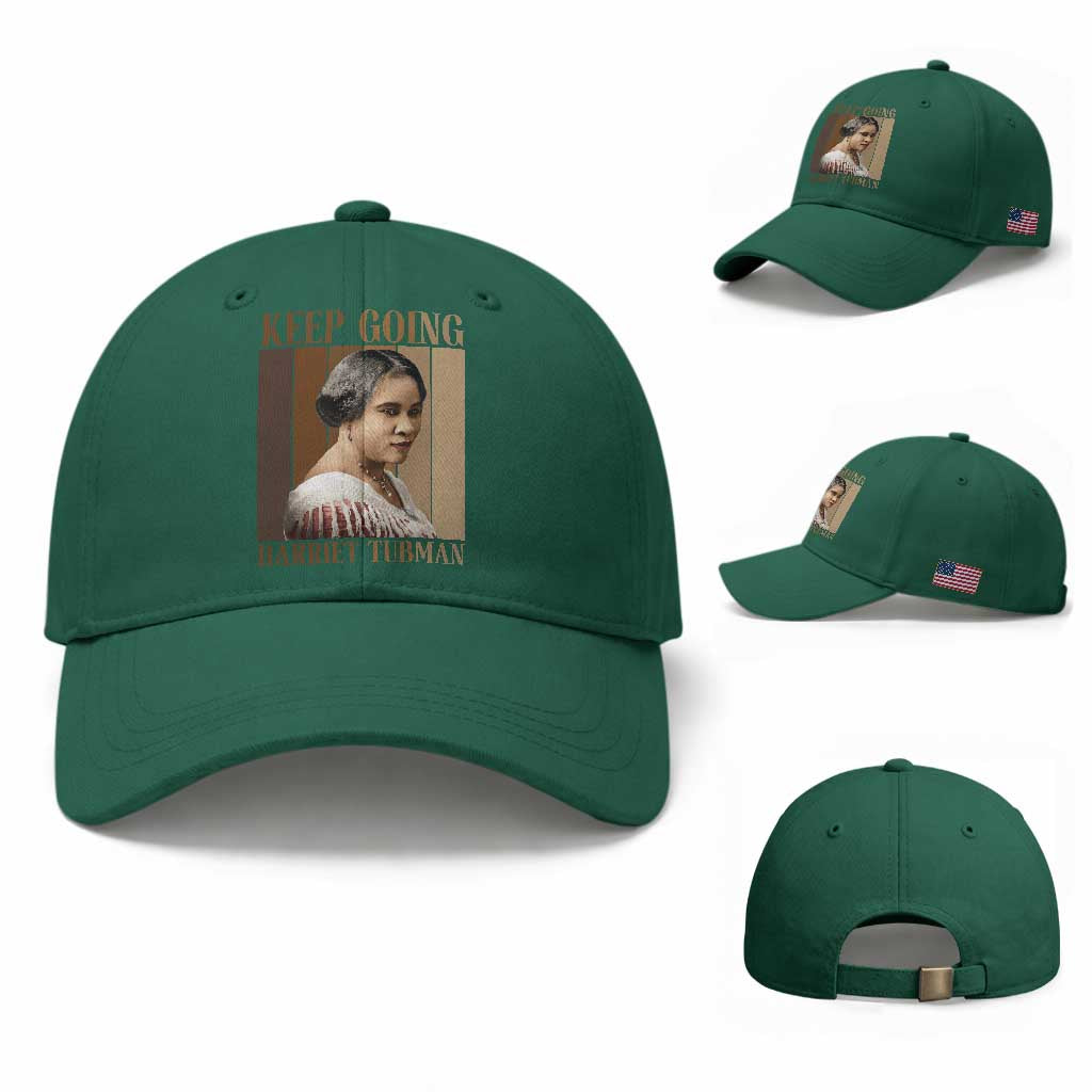 Madam CJ Walker Keep Going Retro Poster Baseball Cap Black History Month Gift