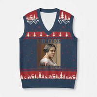 Madam CJ Walker Keep Going Retro Poster V-Neck Knit Sweater Vest Black History Month Gift - Wonder Print Shop