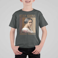 Madam CJ Walker Keep Going Retro Poster T Shirt For Kid Black History Month Gift - Wonder Print Shop