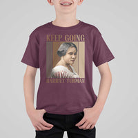 Madam CJ Walker Keep Going Retro Poster T Shirt For Kid Black History Month Gift - Wonder Print Shop