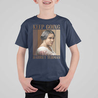 Madam CJ Walker Keep Going Retro Poster T Shirt For Kid Black History Month Gift - Wonder Print Shop