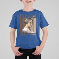 Madam CJ Walker Keep Going Retro Poster T Shirt For Kid Black History Month Gift - Wonder Print Shop