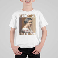 Madam CJ Walker Keep Going Retro Poster T Shirt For Kid Black History Month Gift - Wonder Print Shop