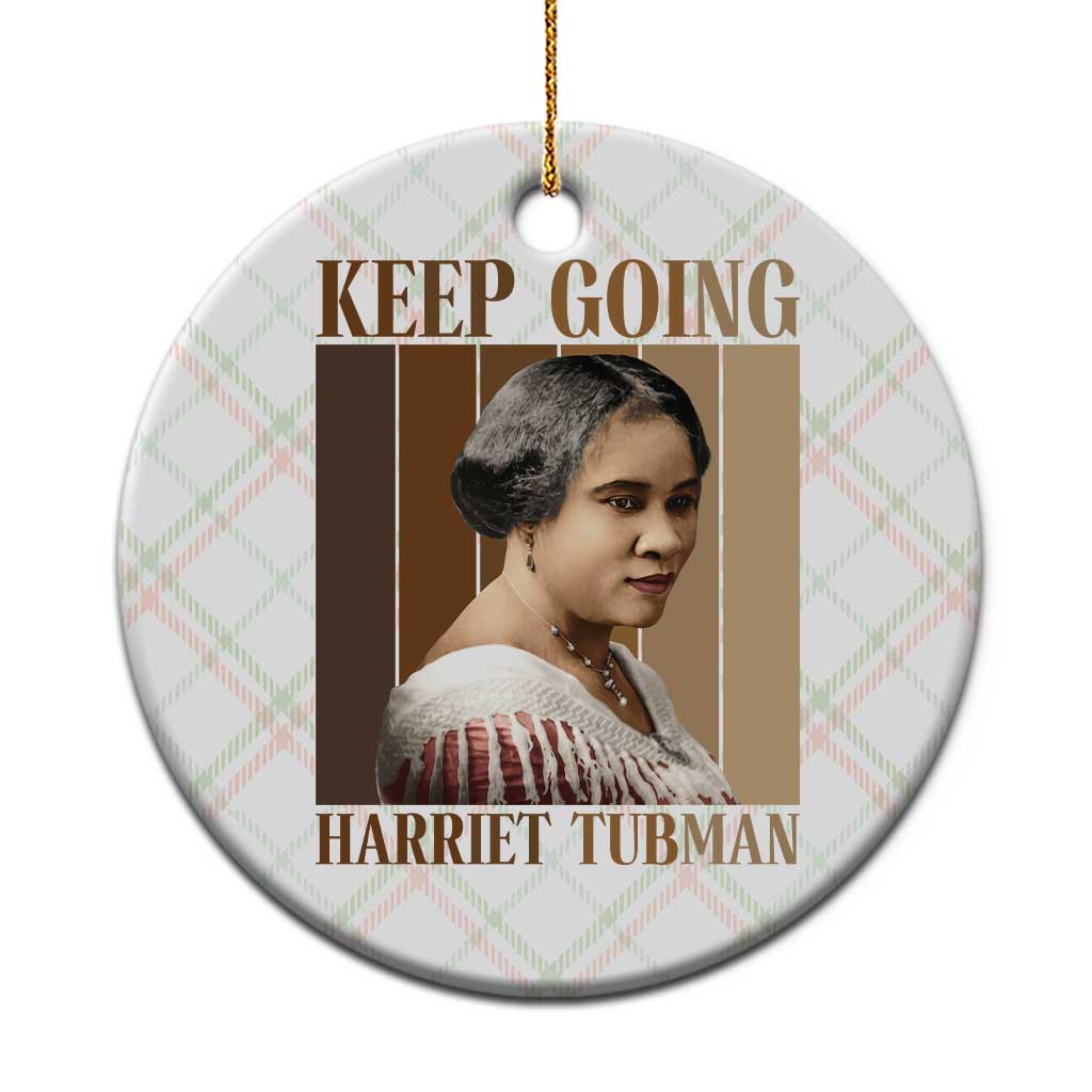 Madam CJ Walker Keep Going Retro Poster Ceramic Ornament Black History Month Gift - Wonder Print Shop