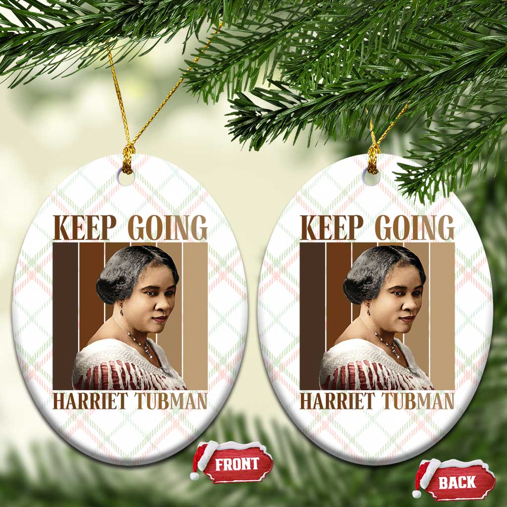 Madam CJ Walker Keep Going Retro Poster Ceramic Ornament Black History Month Gift - Wonder Print Shop