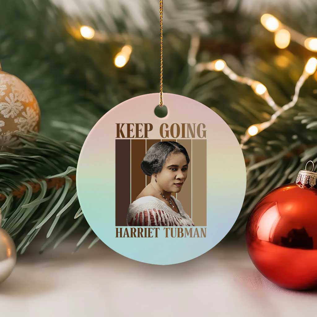 Madam CJ Walker Keep Going Retro Poster Ceramic Ornament Black History Month Gift - Wonder Print Shop