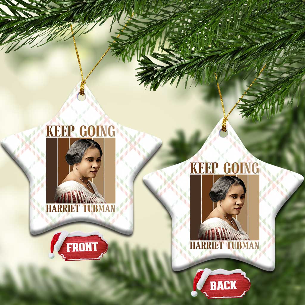 Madam CJ Walker Keep Going Retro Poster Ceramic Ornament Black History Month Gift - Wonder Print Shop