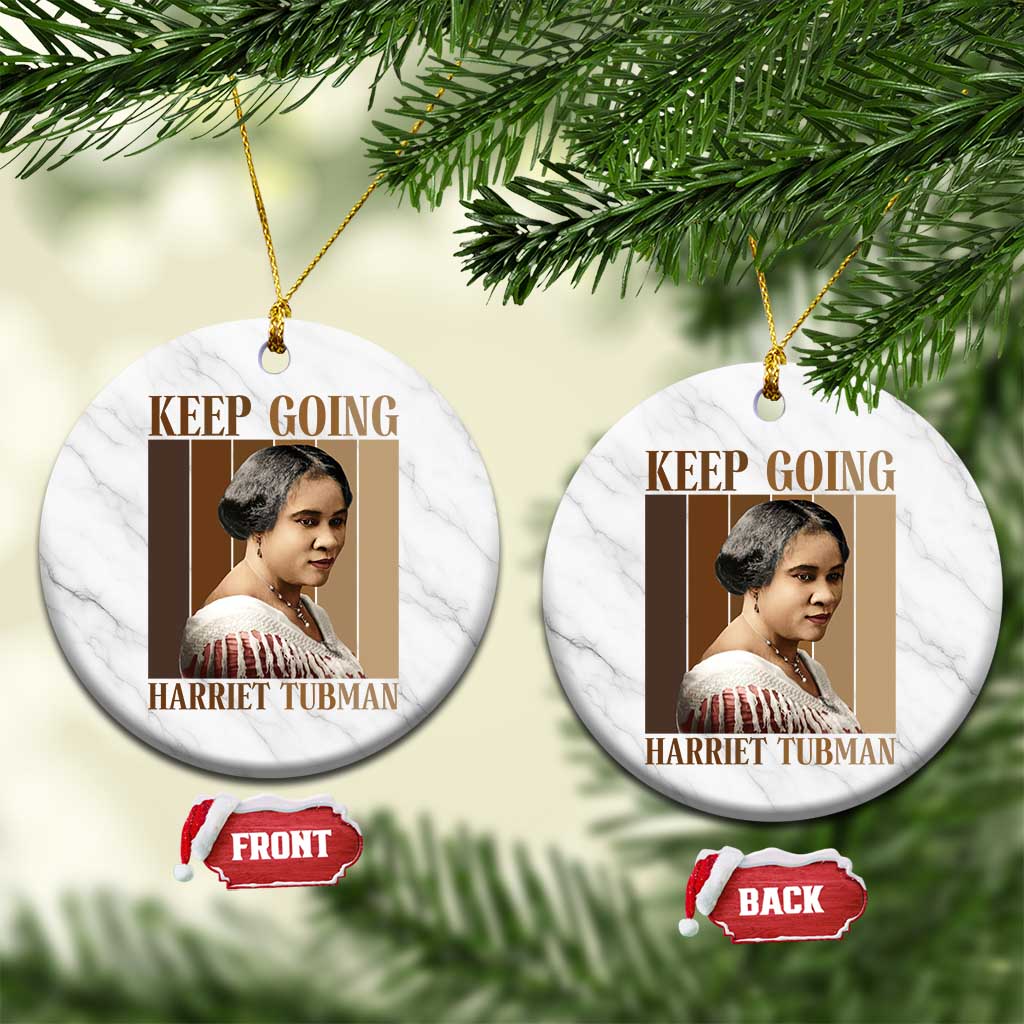 Madam CJ Walker Keep Going Retro Poster Ceramic Ornament Black History Month Gift - Wonder Print Shop
