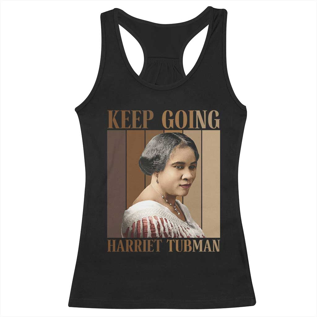 Madam CJ Walker Keep Going Retro Poster Racerback Tank Top Black History Month Gift - Wonder Print Shop