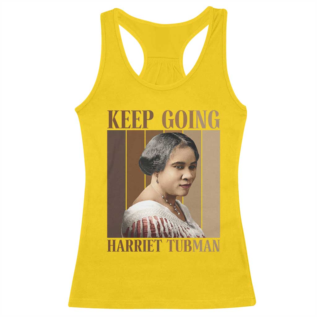 Madam CJ Walker Keep Going Retro Poster Racerback Tank Top Black History Month Gift - Wonder Print Shop