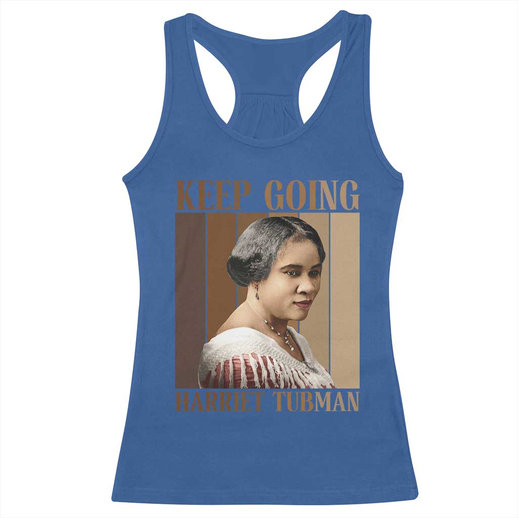 Madam CJ Walker Keep Going Retro Poster Racerback Tank Top Black History Month Gift - Wonder Print Shop
