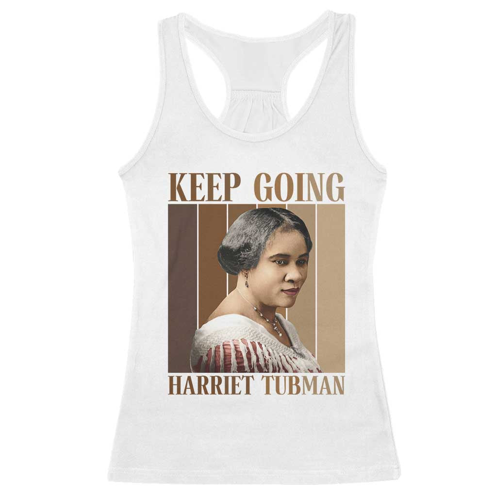 Madam CJ Walker Keep Going Retro Poster Racerback Tank Top Black History Month Gift - Wonder Print Shop
