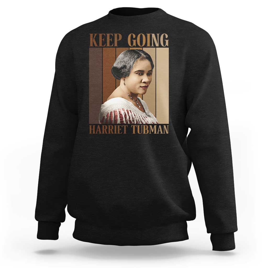 Madam CJ Walker Keep Going Retro Poster Sweatshirt Black History Month Gift - Wonder Print Shop