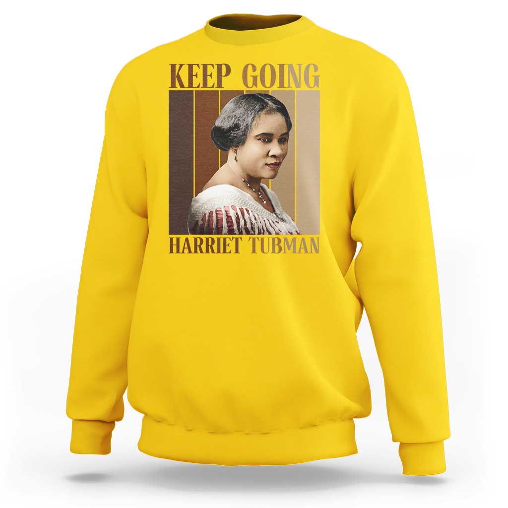 Madam CJ Walker Keep Going Retro Poster Sweatshirt Black History Month Gift - Wonder Print Shop