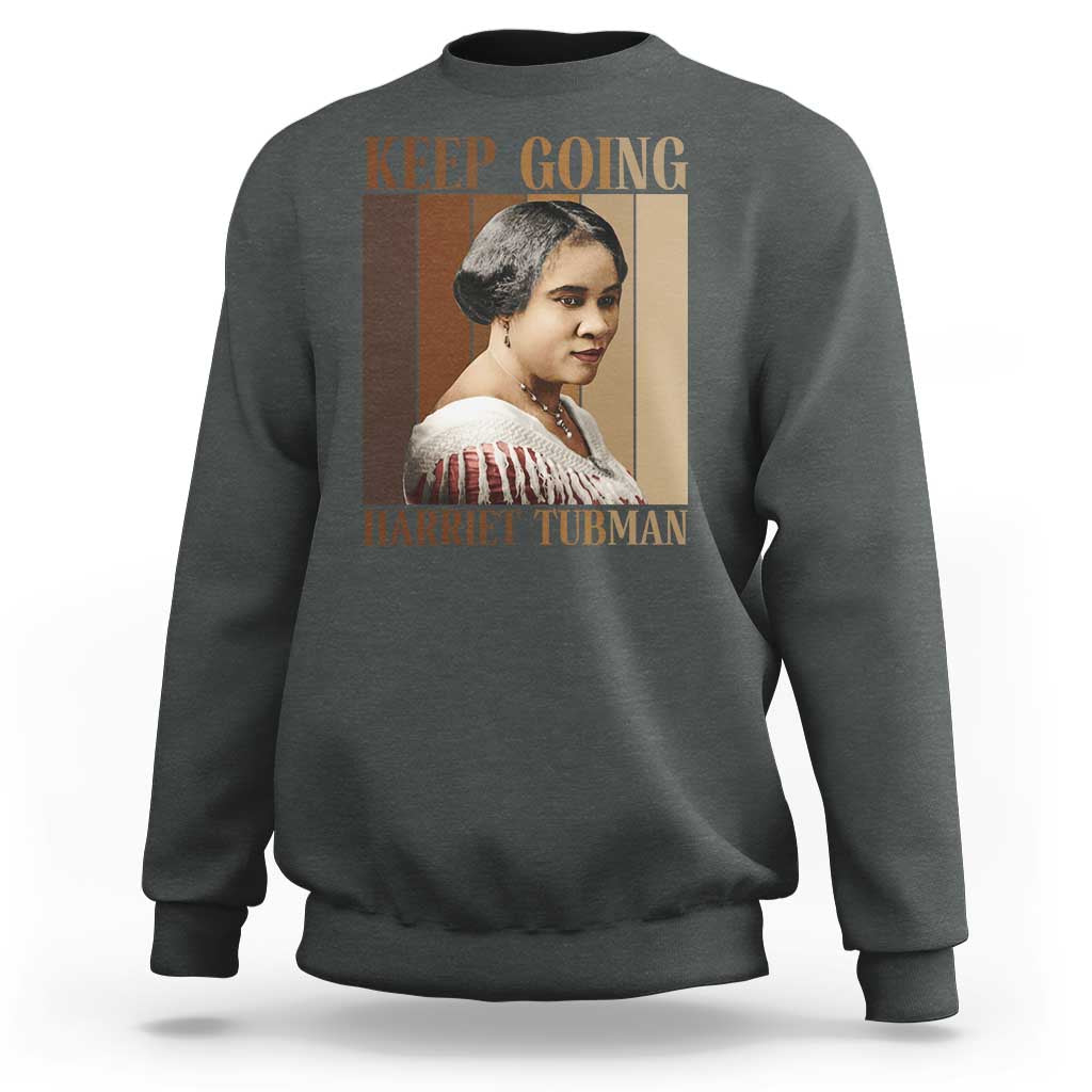 Madam CJ Walker Keep Going Retro Poster Sweatshirt Black History Month Gift - Wonder Print Shop