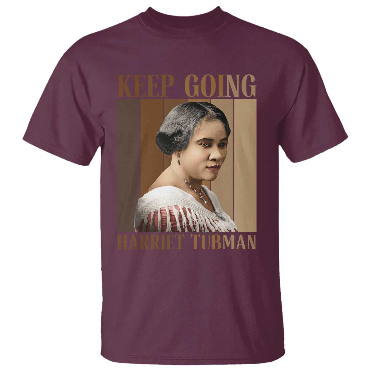 Madam CJ Walker Keep Going Retro Poster T Shirt Black History Month Gift - Wonder Print Shop