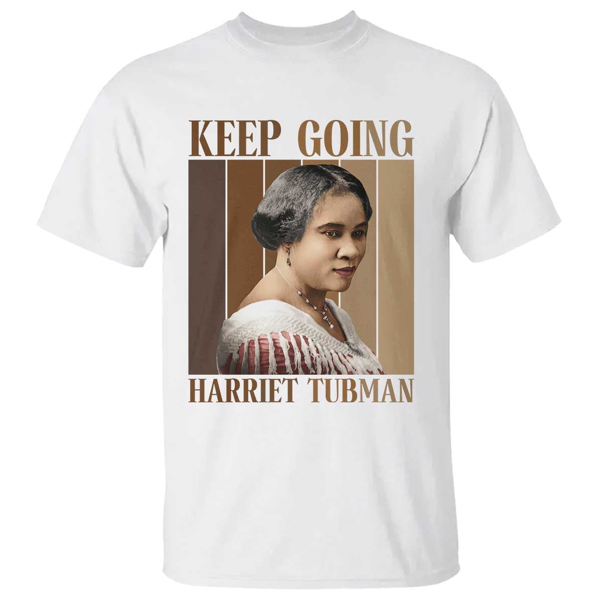 Madam CJ Walker Keep Going Retro Poster T Shirt Black History Month Gift - Wonder Print Shop