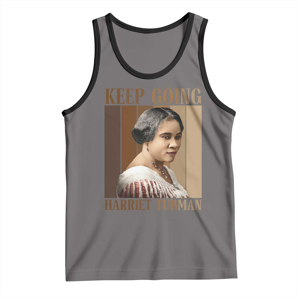 Madam CJ Walker Keep Going Retro Poster Tank Top Black History Month Gift - Wonder Print Shop