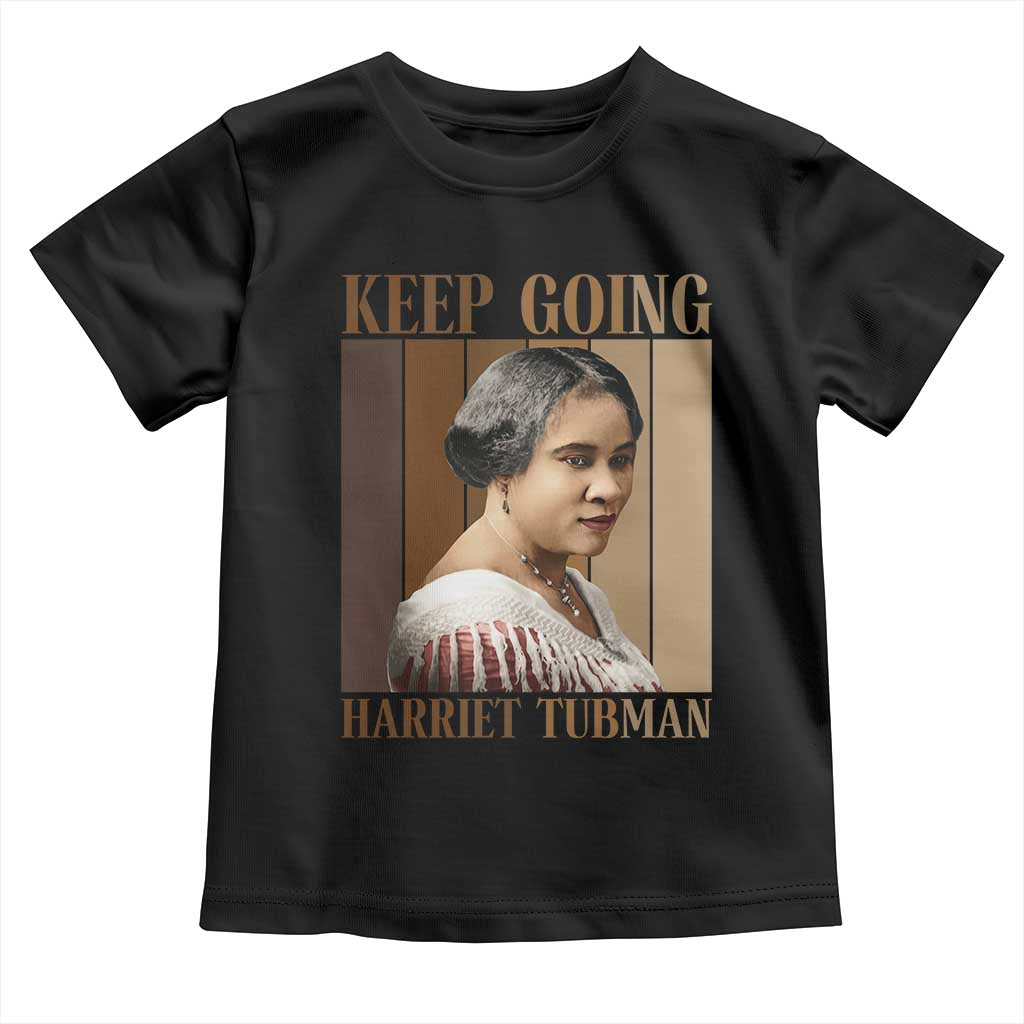 Madam CJ Walker Keep Going Retro Poster Toddler T Shirt Black History Month Gift - Wonder Print Shop