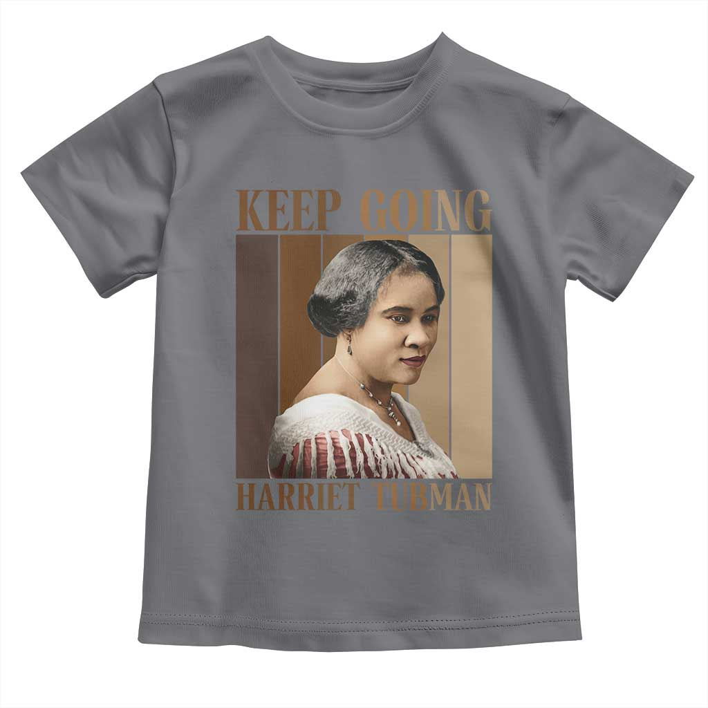 Madam CJ Walker Keep Going Retro Poster Toddler T Shirt Black History Month Gift - Wonder Print Shop