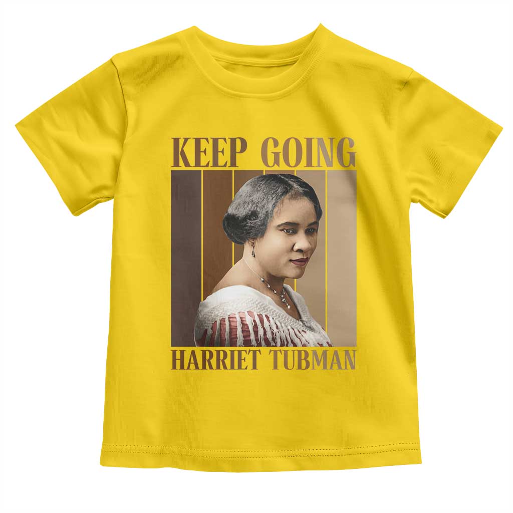 Madam CJ Walker Keep Going Retro Poster Toddler T Shirt Black History Month Gift - Wonder Print Shop