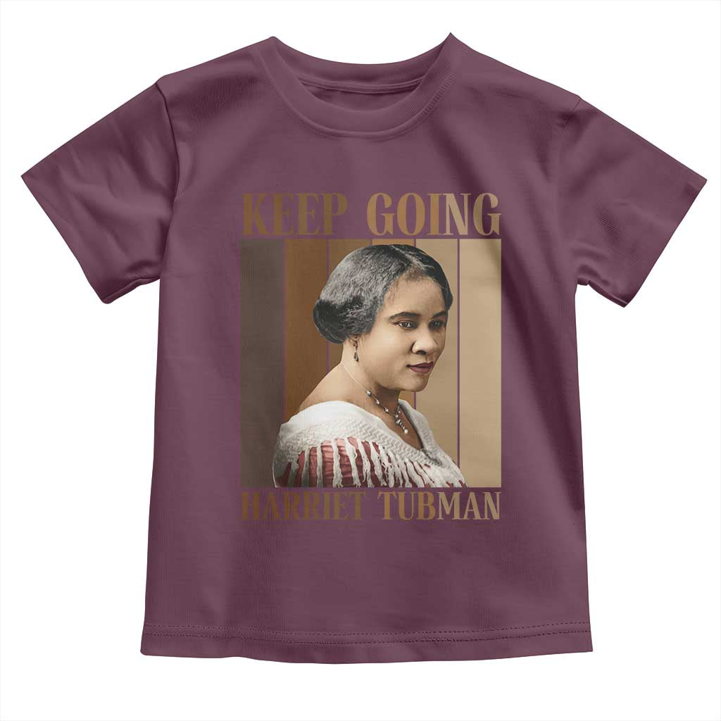 Madam CJ Walker Keep Going Retro Poster Toddler T Shirt Black History Month Gift - Wonder Print Shop