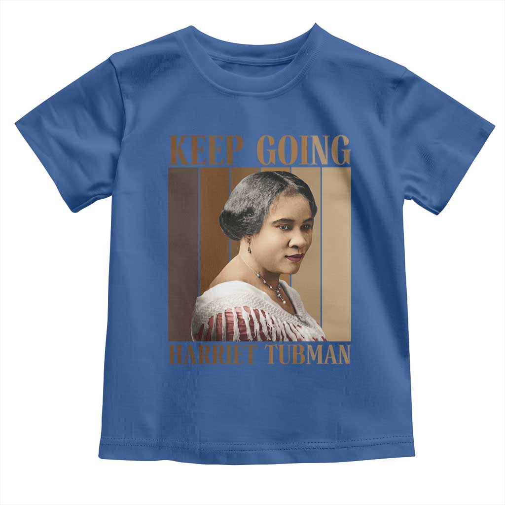 Madam CJ Walker Keep Going Retro Poster Toddler T Shirt Black History Month Gift - Wonder Print Shop