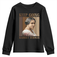 Madam CJ Walker Keep Going Retro Poster Youth Sweatshirt Black History Month Gift - Wonder Print Shop