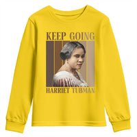 Madam CJ Walker Keep Going Retro Poster Youth Sweatshirt Black History Month Gift - Wonder Print Shop