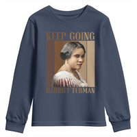 Madam CJ Walker Keep Going Retro Poster Youth Sweatshirt Black History Month Gift - Wonder Print Shop