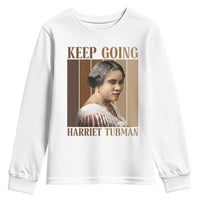 Madam CJ Walker Keep Going Retro Poster Youth Sweatshirt Black History Month Gift - Wonder Print Shop
