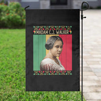 Madam CJ Walker Retro Sunset Garden Flag Strong Black Woman Leader - Wonder Print Shop