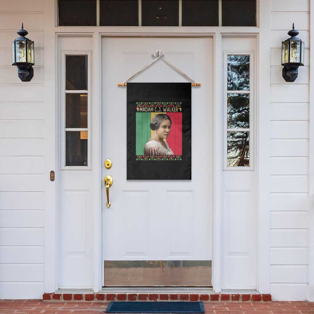 Madam CJ Walker Retro Sunset Garden Flag Strong Black Woman Leader - Wonder Print Shop