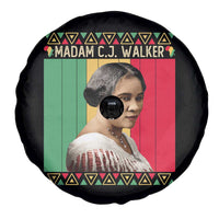 Madam CJ Walker Retro Sunset Spare Tire Cover Strong Black Woman Leader - Wonder Print Shop